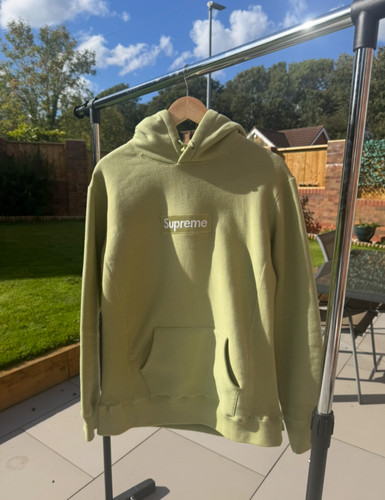 Supreme box logo hoodie sage - hoodie,