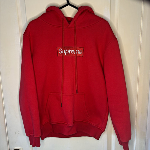 Supreme red box logo pullover - supreme,