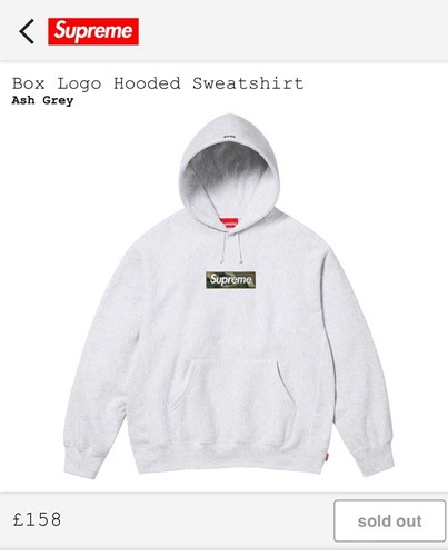 Supreme box logo - supreme, ash