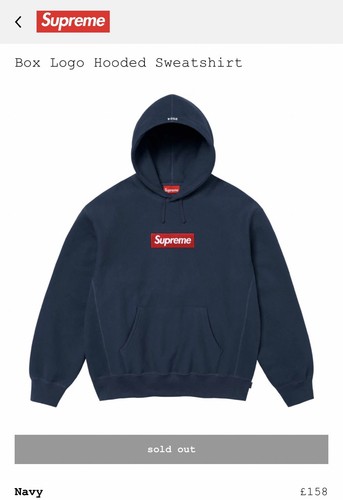 Supreme navy box logo fw24 - supreme,