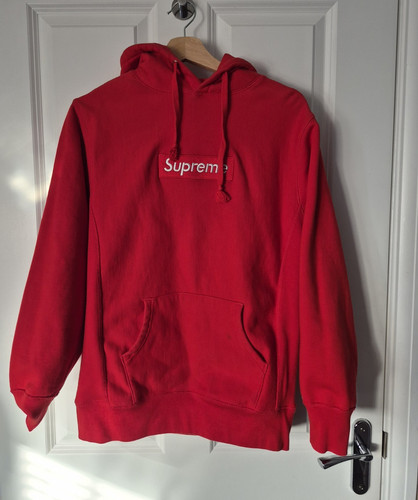 Supreme red box logo pullover - supreme,