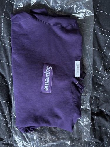 Supreme purple box logo hoodie - box,