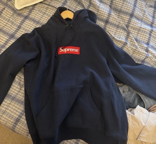 Supreme navy box logo - navy,